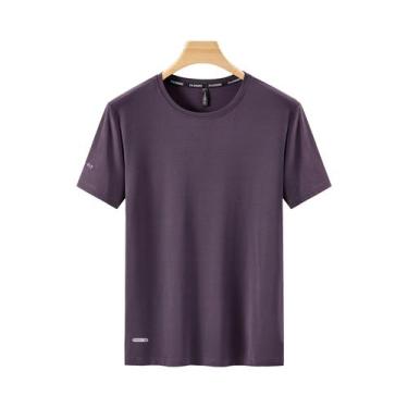 Imagem de Camiseta Masculina De Seda Gelada De Secagem Rápida, Gola Redonda, Man