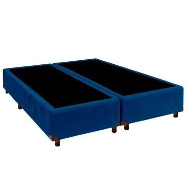Imagem de Cama Box Queen Azul Nature 158x198