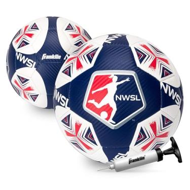 Imagem de Franklin Sports Bola de futebol NWSL – Tamanho oficial 5 – Tamanho regulamentado + bola de futebol com peso para crianças + adultos – ótima para meninos + meninas – bomba de ar incluída