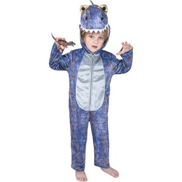 Imagem de Lingway Toys T-Rex Onesie Unisex Kids,Blue Kids Dinosaur Onesie Costume for Halloween 2-3