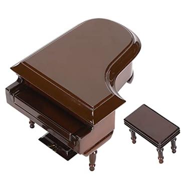 Imagem de Generic Modelo de Piano Em Miniatura, Instrumento Musical de Madeira Requintado, Presente para Decoração de Casa, Móveis de Sala de Estar
