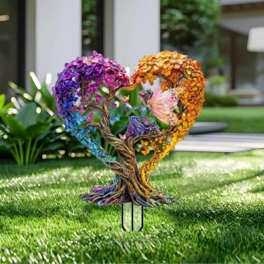 Imagem de Estacas de jardim de fadas para decoração de jardim acrílico - decoração de placa de acrílico de jardim 2D, arte de quintal de fantasia, presentes para amantes da natureza, para vasos de flores
