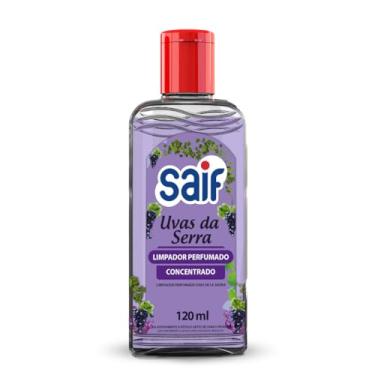 Imagem de Limpador Perfumado Concentrado Uvas Da Serra Saif 120Ml, Higienizador Concentrado Perfumado Odorizador De Ambiente, Roxo, Refrescância Serrana, Facilitando Sua Vida, Maximizando Toda Limpeza