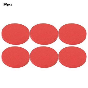 Imagem de Discos de madeira artesanato educacional diy brinquedos infantis artesanato ambiental para crianças projetos de arte e decoração de casa 50 peças corte a folheado de madeira (disco)