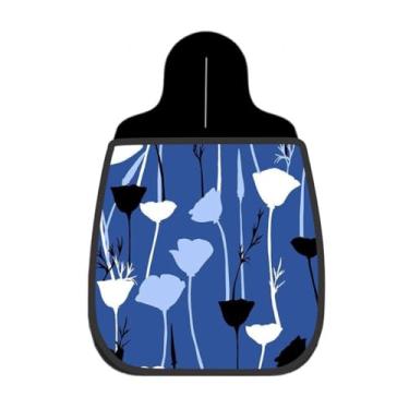 Imagem de Lixeira De Carro Organizador Lixinhocar Silhueta Tulipas Azul