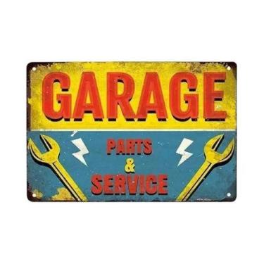 Imagem de Placa De Metal Vintage De Peças De Carro Para Decoração De Parede De G