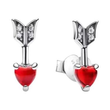 Imagem de Colar Com Anel Em Forma De Coração Com Laço Em Prata 925 Para Mulheres