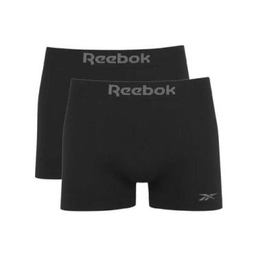 Imagem de Kit Reebok 2 Cuecas Boxer 016Rkb Preto, Preto, M, 016RKB