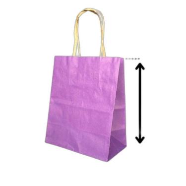 Imagem de 10 Sacola De Papel Kraft Presente Colorida 13,5X8X16Cm