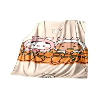 Imagem de Cobertor De Flanela Quente Para Crianças Com Estampa De Urso Em Desenh