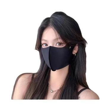 Imagem de Máscara Facial Respirável De Seda Gelada Com Proteção Solar E Lenço In