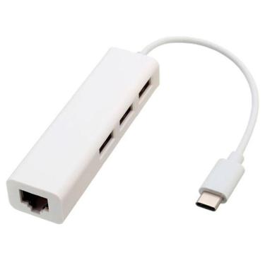 Imagem de Adaptador Tipo-C Macho X Rj45 + 3 Usb 2.0 Gv Adt.11501