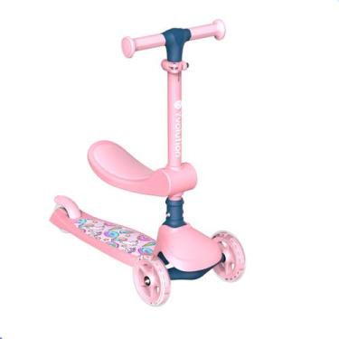 Imagem de Patinete Infantil Com Led 3 Rodas Crianca Scooter 2in1