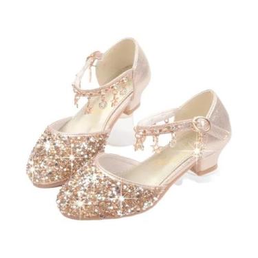 Imagem de Sapatos De Performance Com Glitter E Lantejoulas Para Meninas, Sandáli