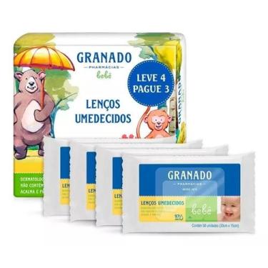 Imagem de Kit 4 Lenços Umedecidos Granado Bebê Tradicional 200 Unidades Sem Álco