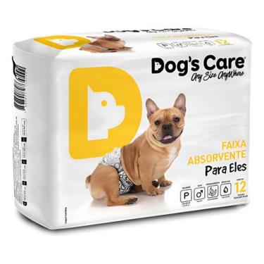 Imagem de Fraldas De Cachorro Higiênica Cães Macho Dogs Care P 12 Un - Dog's Car