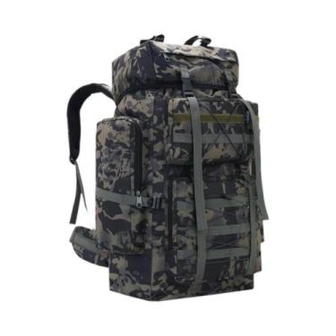 Imagem de Mochila Tática Grande Camuflada Masculina 70L Para Escalada, Montanhis