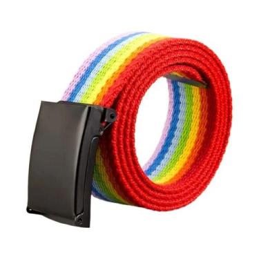 Imagem de Cinto Tático Unissex De 38cm Em Lona, Cinto Casual De Luxo Para Jeans 