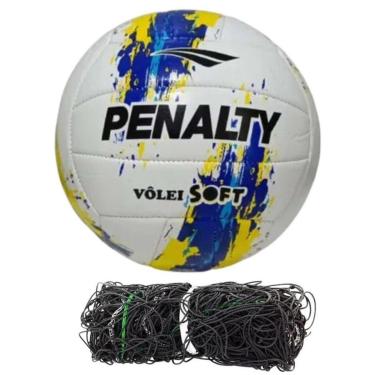 Imagem de Kit Bola De Volei Penalty Soft X XXIII + Rede De Vôlei Master Rede Sem Lona-Masculino