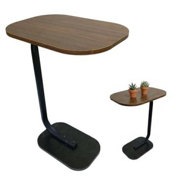 Imagem de Mesa Canto Apoio Lateral Sofa Cama Mesinha Objetos Livro Notebook Orga