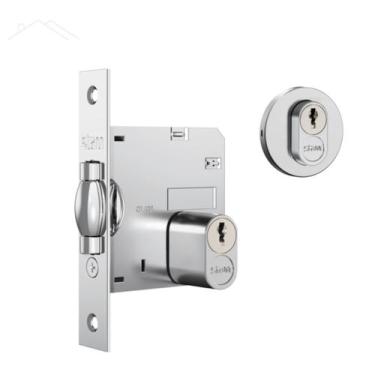 Imagem de Fechadura Stam 1005 Trinco Rolete Porta Pivotante Inox