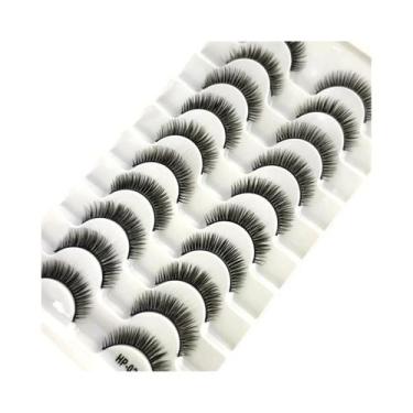 Imagem de Cílios Postiços Cat Eye Faux Mink 10 Pares 8D Dramáticos Longos E Volu