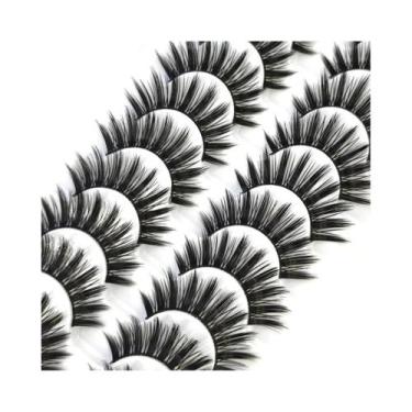 Imagem de Cílios Postiços Cat Eye Faux Mink 10 Pares 8D Dramáticos Longos E Volu