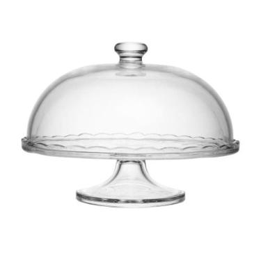 Imagem de Prato para Bolo com Pé e Tampa Daisy 28,5cm x 28,5cm x 21cm - Wolff