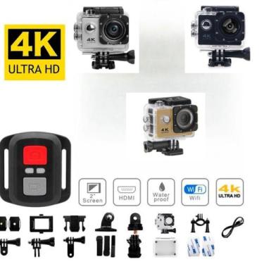 Imagem de Câmera de ação 4K Ultra HD WiFi 30 metros à prova d'água com controle 