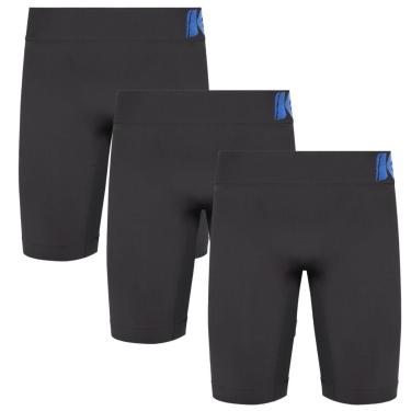 Imagem de Kit com 3 Bermudas Térmicas Masculina Sem costura Previne Assaduras Alta Compressão-Masculino