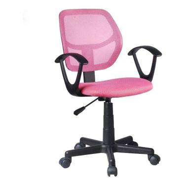 Imagem de Cadeira Escritorio Tela Mesh Rosa E Preta Giratoria - Office Rosa E Preta