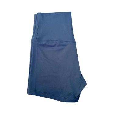 Imagem de Shorts de Yoga Fitness Cintura Alta - Cor Sólida - Leggings para Trein