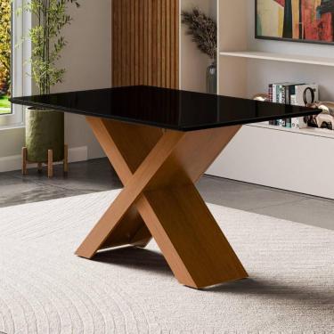 Imagem de Mesa De Jantar 4 Lugares Multimóveis Cr50234 Cinamomo-preto
