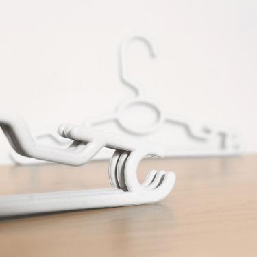 Imagem de Cabide Infantil Kit 50 Bebê Baby para Organizar Roupas em Polipropileno Antideslizante Reforçado Branco OEM