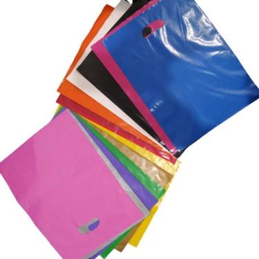Imagem de Kit Sacolas Plásticas Boca Triste 16x20 e 20x30 para Embalagens Diversas 100 UNIDADES Branco Higipack