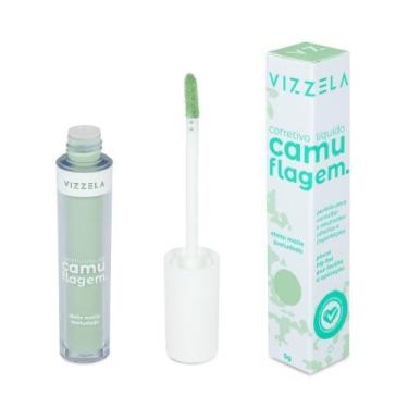 Imagem de Corretivo Líquido Matte Vizzela - Camuflagem Verde, Amarelo, Salmão e 