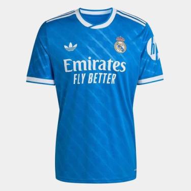 Imagem de Camisa Real Madrid Third 25/26 s/n Torcedor Adidas Masculina, Azul, M