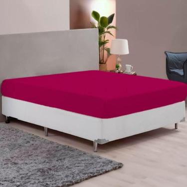 Imagem de Lençol Avulso Casal Malha Liso Vivaldi 100% Algodão com Elástico Liso 1,38m X 1,88m X 30cm