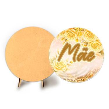 Imagem de Painel Festa Redondo C/ Elástico Veste Fácil 50cm Dia das Mães + Supor