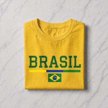 Imagem de Camisa Brasil 100% Algodao Futebol Copa Churrasco Pagode Selecao Brasi