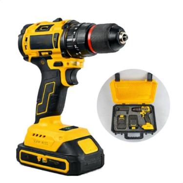 Imagem de Parafusadeira e Furadeira 21V Sem Fio com 2 Baterias Maleta  3 Funções