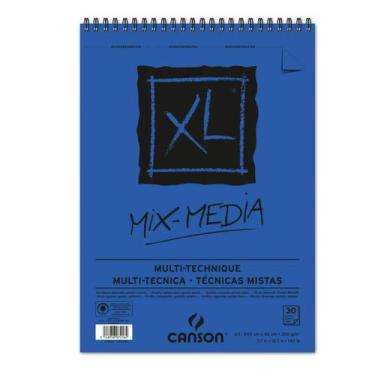 Imagem de Bloco Papel Canson XL Mix Media 30 Folhas A3 300g