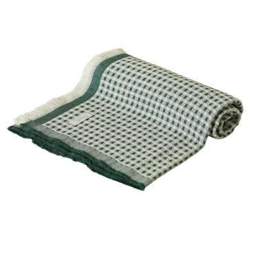 Imagem de Manta Decorativa Formah Piquet 100% Algodão para Sofá Cama Ou Decoração Verde 1,60m X 2,00m LM Peter
