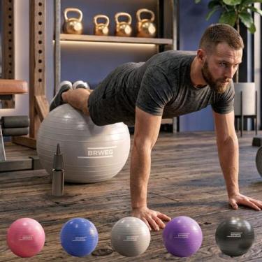Imagem de Bola Emborrachada Yoga Pilates Atividades Exercícios Gestação com Bomb