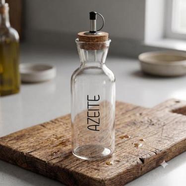 Imagem de Galheteiro Vidro e Cortiça (500 ml) Azeite - Lyor, Azeite