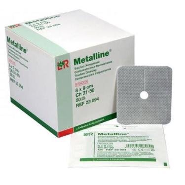 Imagem de Curativo Esteril Absorvente Metalline para Traqueostomia 8 X 9 CM 50 U