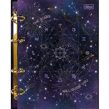 Imagem de Caderno Argolado Cartonado Colegial, Tilibra, Magic, 313408, 17.7x24cm, Galáxia, Azul, 160 Folhas