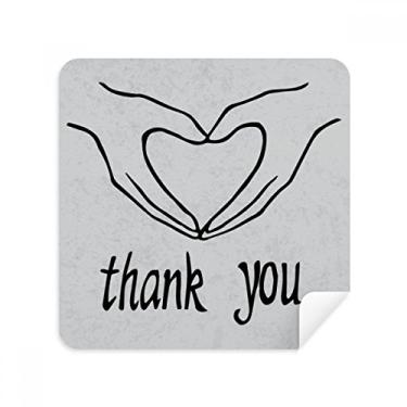 Imagem de Óculos de gesto personalizados em formato de coração preto, tecido de camurça, pacote com 2