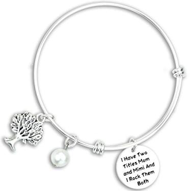 Imagem de Kivosliviz Mimis Joia de presente para mulheres, presente de aniversário Mimi, presente de Mimi, presente para dia das mães, avó, Liga de zinco. aço inoxidável, arenito,