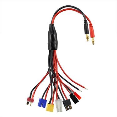 Imagem de Adaptador de carregador de bateria Lipo SIM&NAT RC, cabo divisor conector 8 em 1 polvo converte fio para plugue banana de 4,0 mm para TRX, Tamiya, EC3, JST, Futaba, XT60, T- Dean